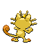 Meowth - Black 2 White 2 Black White Animated (Back View)