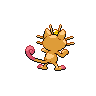 Meowth - Black White (Back View (Shiny))