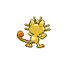 Meowth - Black White (Back View)