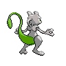 Mewtwo - Black White (Back View (Shiny))