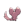 Minccino - Black White (Back View (Shiny))