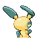 Minun - Emerald (Back View (Shiny))