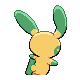 Minun - HeartGold SoulSilver (Back View (Shiny))