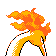 Moltres - Crystal (Back View)