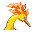 Moltres - FireRed LeafGreen (Back View)