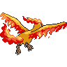 Moltres - Black White (Back View)