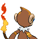 Monferno - HeartGold SoulSilver (Back View)