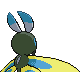 Mothim - Diamond Pearl (Back View (Shiny))