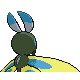 Mothim - Platinum (Back View (Shiny))