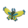 Mothim - Black White (Back View (Shiny))
