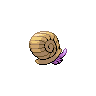 Omanyte - Black White (Back View (Shiny))