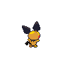 Pichu - Black White (Back View (Shiny))