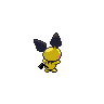 Pichu - Black White (Back View)