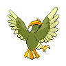 Pidgeotto - Black White (Back View (Shiny))