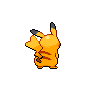 Pikachu - Black White (Back View (Shiny))