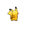 Pikachu - Black White (Back View)