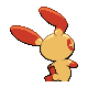 Plusle - Diamond Pearl (Back View (Shiny))