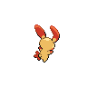 Plusle - Black White (Back View (Shiny))