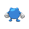 Poliwhirl - Black White (Back View (Shiny))