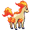 Ponyta - Black 2 White 2 Black White Animated (Back View)