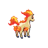 Ponyta - Black White (Back View)