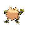 Primeape - Black White (Back View (Shiny))