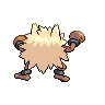 Primeape - Black White (Back View)