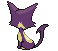 Purrloin - Black 2 White 2 Black White Animated (Back View)