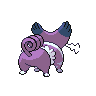 Purugly - Black White (Back View (Shiny))