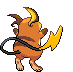 Raichu - Black 2 White 2 Black White Animated (Back View)