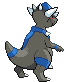 Rampardos - Black 2 White 2 Black White Animated (Back View)
