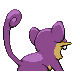 Rattata - Platinum (Back View)