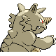 Rhydon - Platinum (Back View (Shiny))