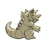 Rhydon - Black White (Back View (Shiny))