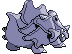 Rhyhorn - Black 2 White 2 Black White Animated (Back View)