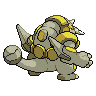Rhyperior - Black White (Back View (Shiny))