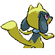 Riolu - HeartGold SoulSilver (Back View (Shiny))