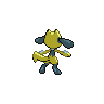 Riolu - Black White (Back View (Shiny))