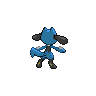Riolu - Black White (Back View)