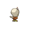 Rufflet - Black White (Back View (Shiny))