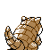 Sandshrew - Silver (Back View)