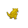 Sandshrew - Black White (Back View)