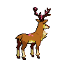 Sawsbuck - Black White (Back View (Shiny))