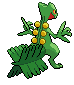 Sceptile - Black 2 White 2 Black White Animated (Back View)