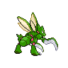 Scyther - Black White (Back View (Shiny))
