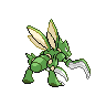 Scyther - Black White (Back View)