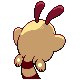 Sentret - HeartGold SoulSilver (Back View (Shiny))