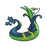 Serperior - Black White (Back View (Shiny))