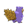 Slowbro - Black White (Back View (Shiny))