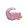 Slowpoke - Black White (Back View (Shiny))